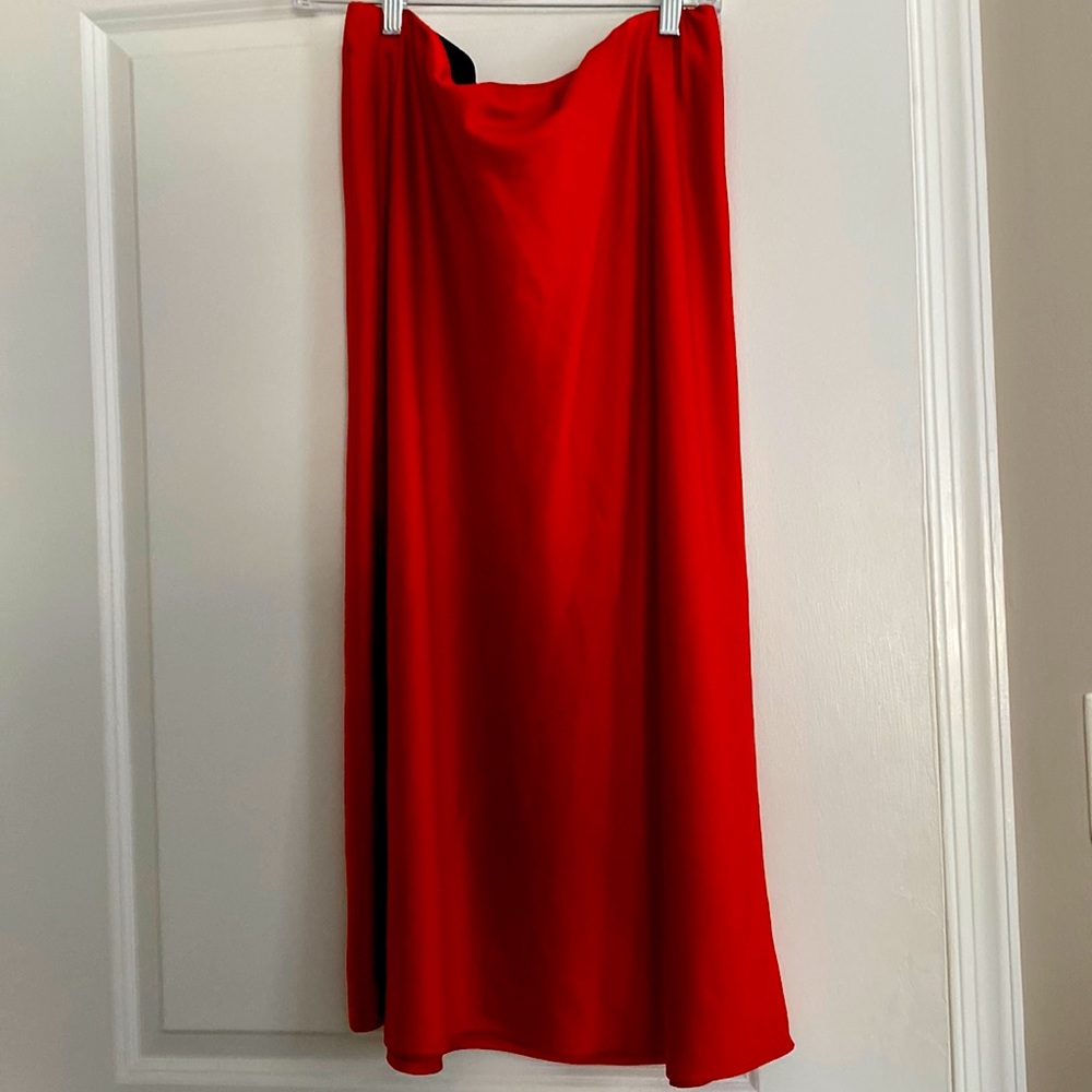 Red satin plus size skirt target